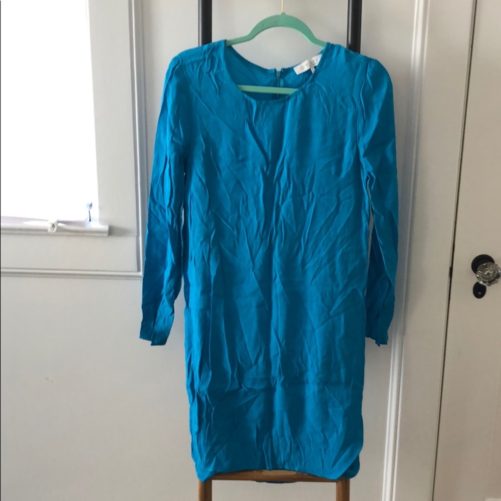 Blue knee length dress